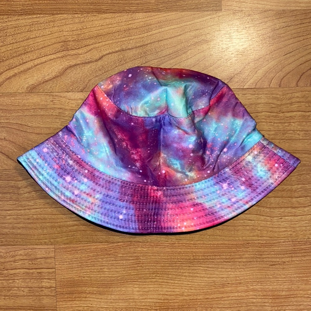 Rainbow Galaxy Print Bucket Hat